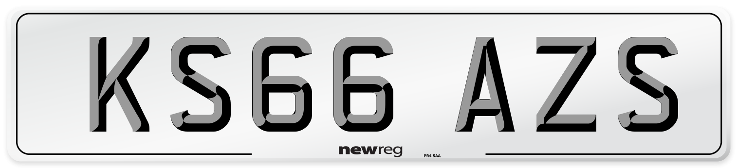 KS66 AZS Number Plate from New Reg